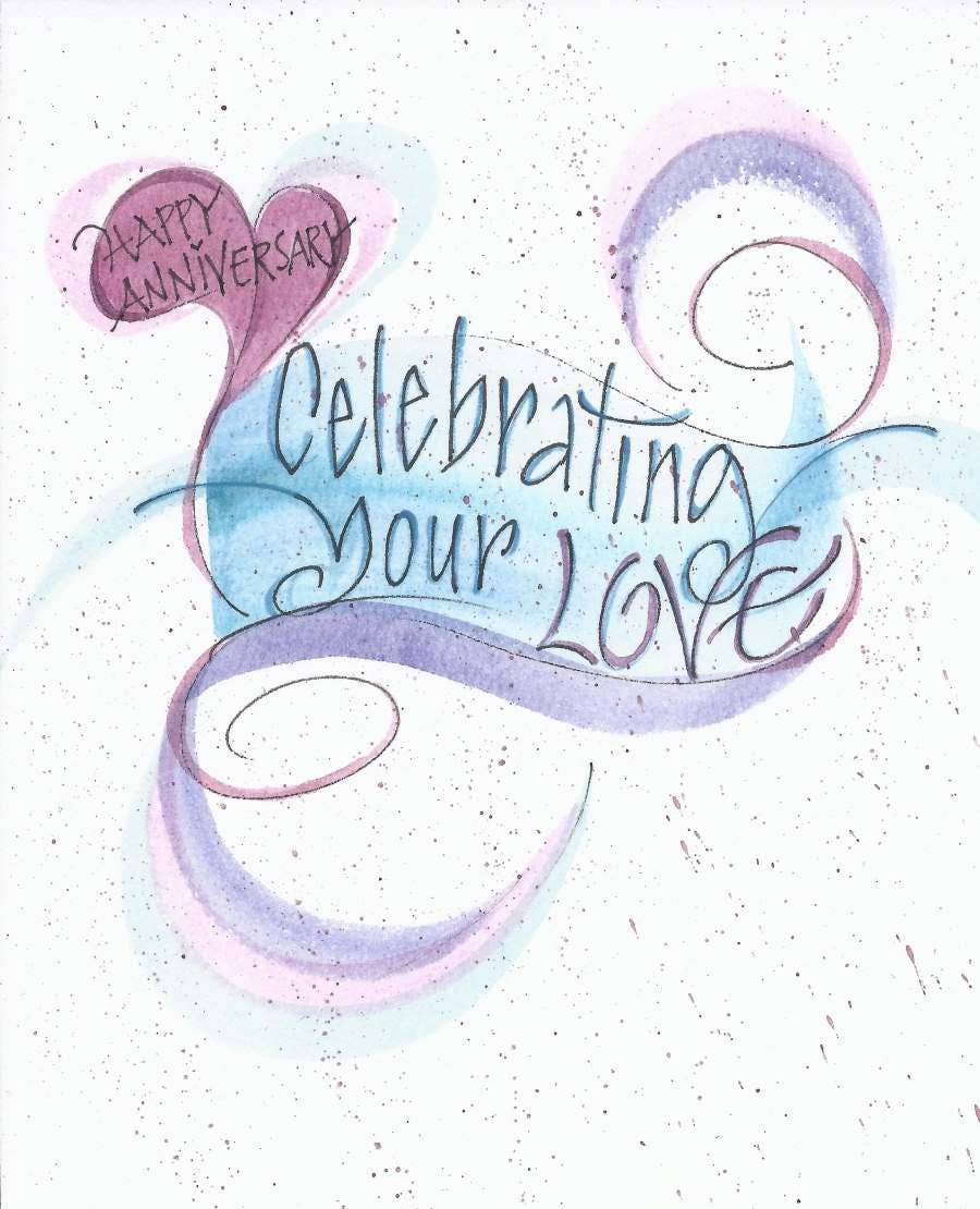 Credo Designs LTD - Celebrating Love Anniversary Greeting Card (Versed)