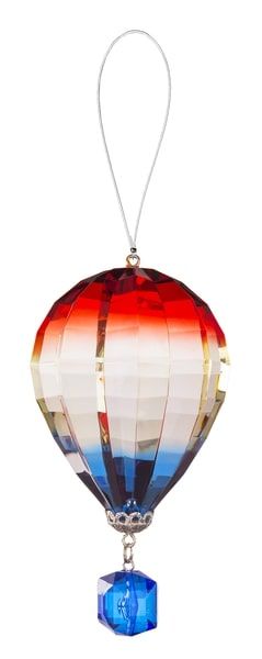 Acrylic Hot Air Balloon Ornament - Red
