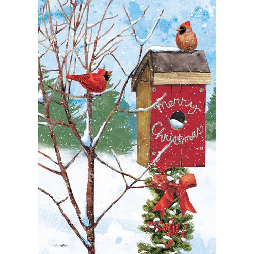 Merry Birdhouse Petite Boxed Christmas Cards