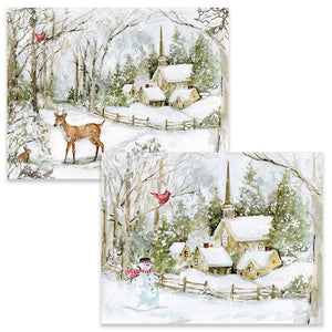 Snowy Scene Assorted Boxed Cards