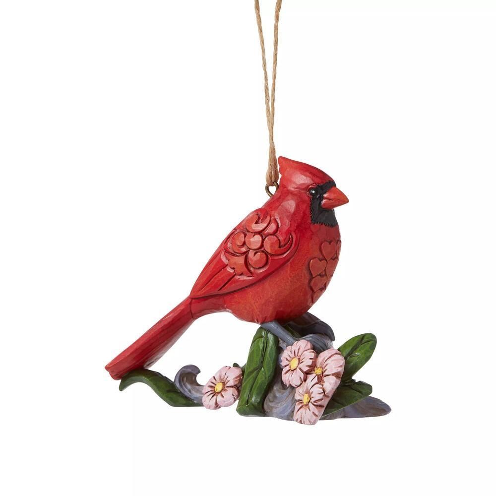 JS Caring Cardinal Branch Ornament with Poem