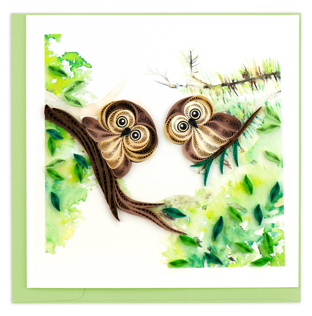 Quilling Card - Owlets