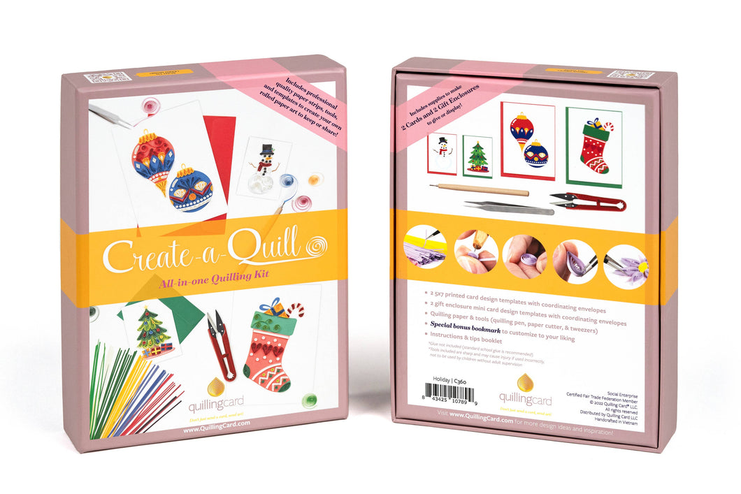 Quilling Card - Create-a-Quill DIY Kit:  Holiday