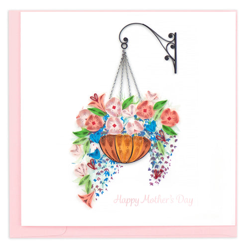 Quilling Card - Mother's Day Hanging Flower Basket