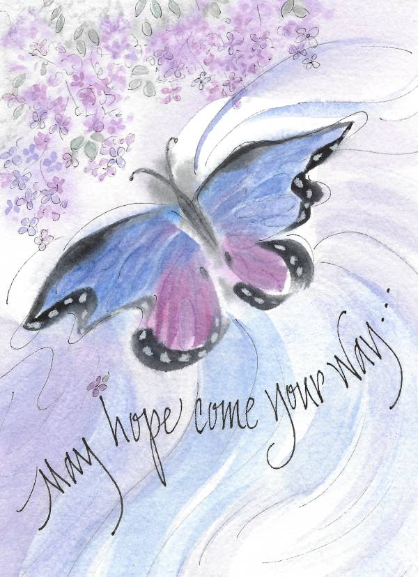 Credo Designs LTD - Hope Butterfly Greeting Card (Versed)