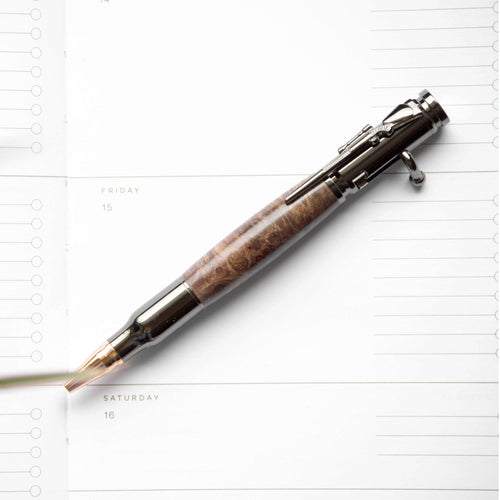 Ballpoint Pen | Handmade Bolt Action in Maple Burl