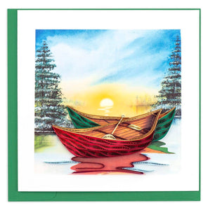 Quilling Card - River Canoes