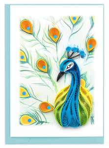 Quilling Card - Peacock Gift Enclosure Mini Card