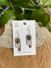 Load image into Gallery viewer, Handmade Birch Bark Earrings: Silver earhooks