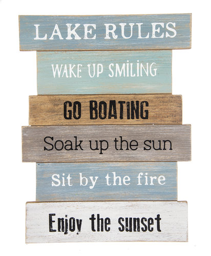 Lake Rules Staggered Sign