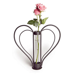 Danya B - Sweetheart Iron Heart-shaped Bud Vase