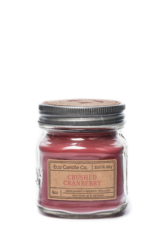 Eco Candle Company - 8oz mason CRUSHED CRANBERRY
