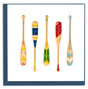 Quilling Card - Painted Canoe Paddles