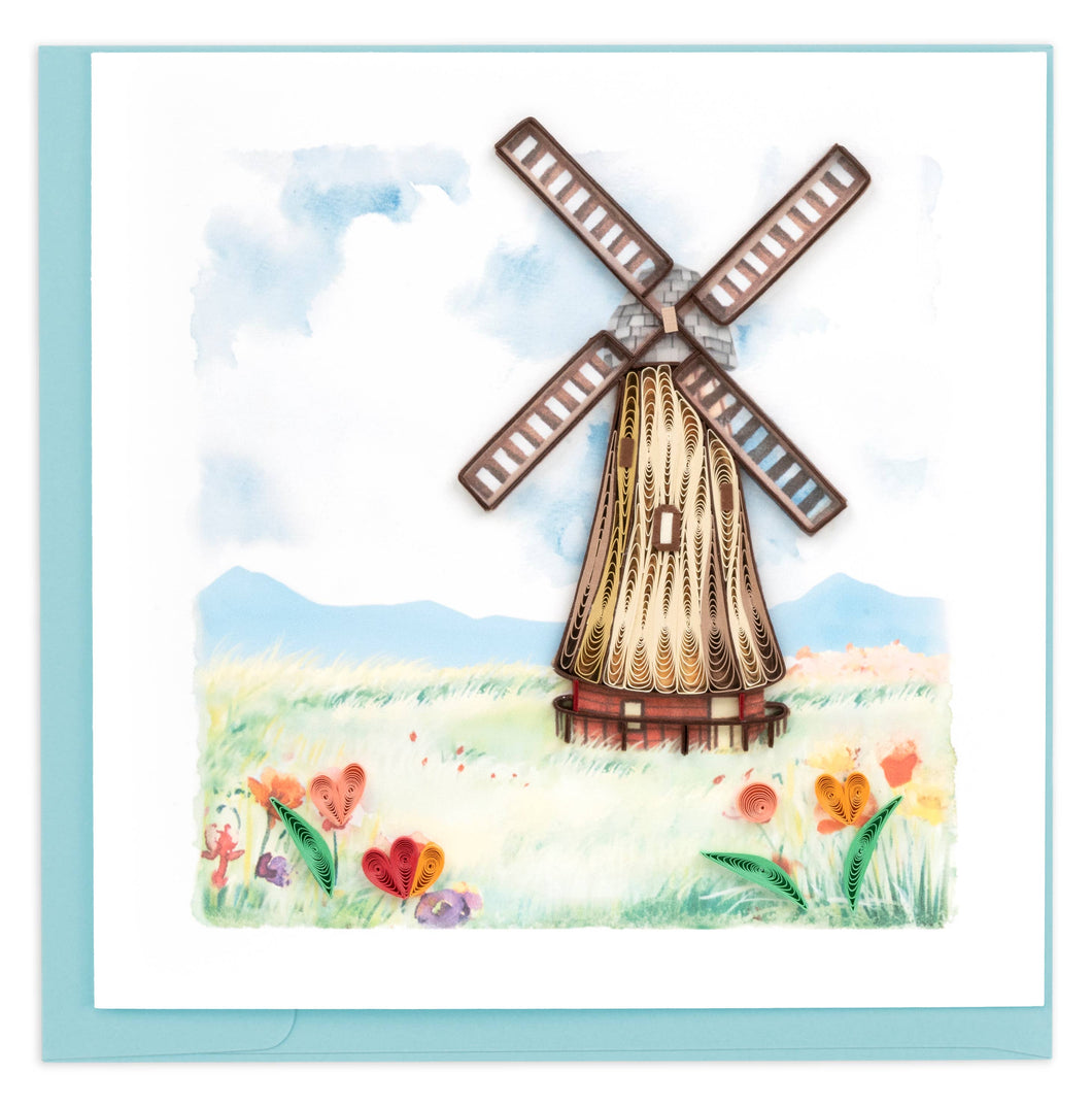 Quilling Card - Dutch Windmill