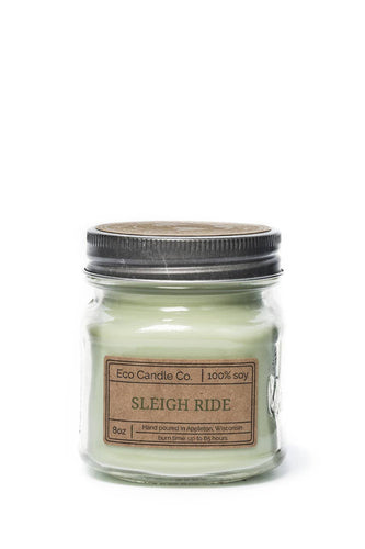 Eco Candle Company - 8oz mason SLEIGH RIDE
