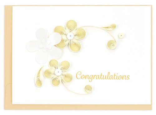 Quilling Card - Floral Congrats