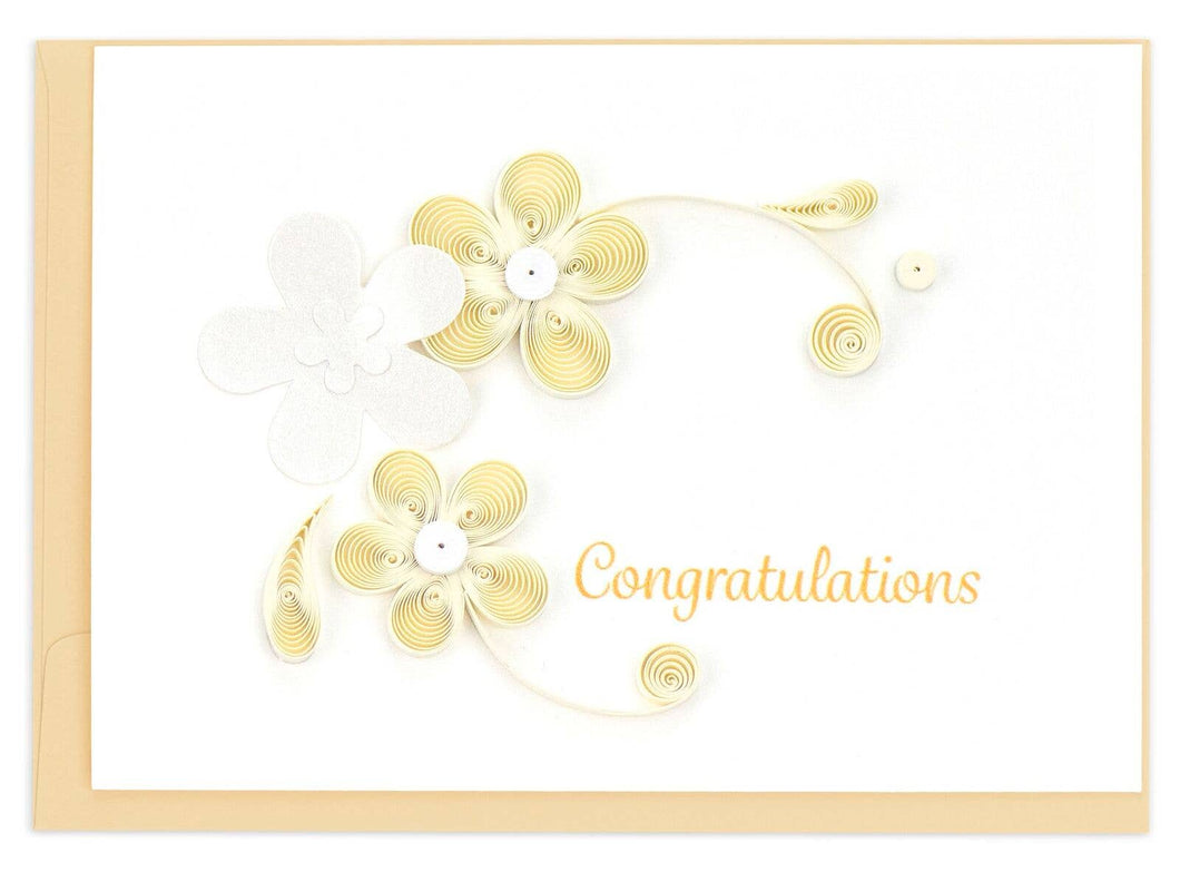 Quilling Card - Floral Congrats