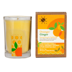 SunLeaf Naturals - Orange Ginger Aromatherapy Filled Candle