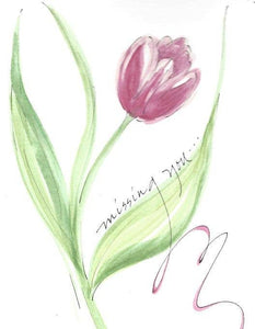 Credo Designs LTD - Missing You Tulip Greeting Card (Versed)