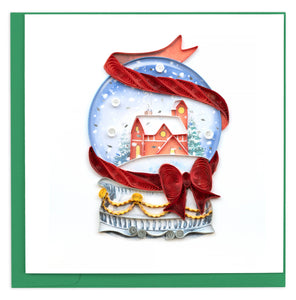 Quilling Card - Quilled Snow Globe Christmas Card