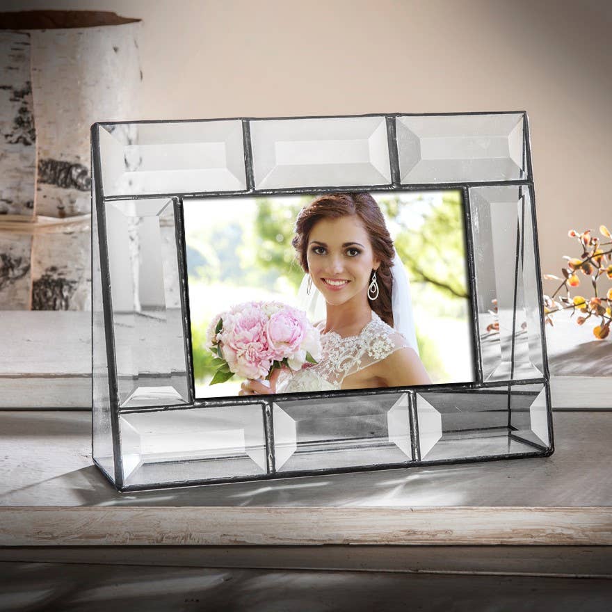 J Devlin Glass Art - Beveled Glass Picture Frame Pic 112 Series: 4x6 Horizontal
