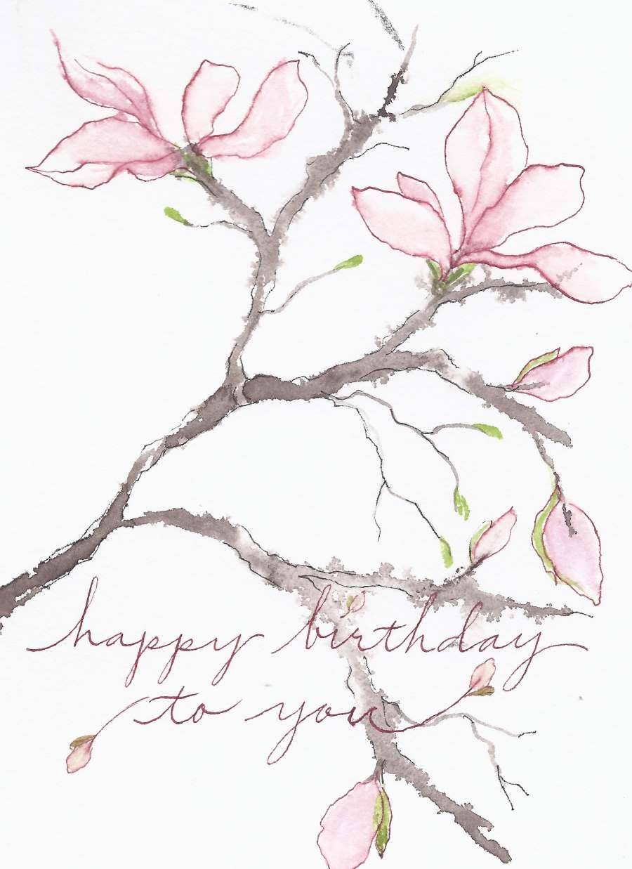 Credo Designs LTD - Magnolia Birthday Greeting Card (Versed)