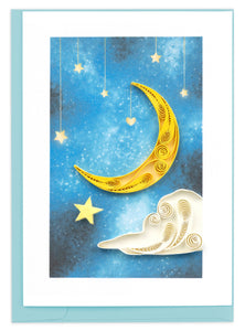 Quilling Card - Moon & Stars Gift Enclosure Mini Card